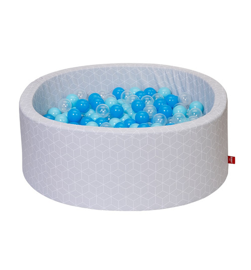 knorrtoys Bllebad Soft inkl.300 Blle Geo Cube grey - blue blue