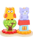 small foot Steckspiel Katze und Eule