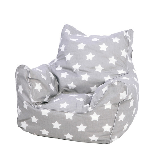 knorrtoys Kindersitzsack Grey White Stars