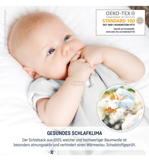 Julius Zöllner Babyschlafsack Terra Musseline grau