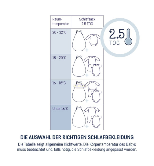 Julius Zöllner Babyschlafsack Terra Musseline grau