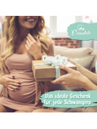 Emadele Mutterpass Stoffhülle Herz-Fuß dunkelgrau