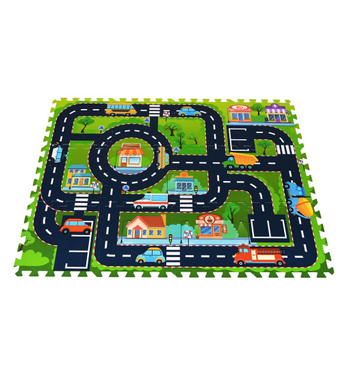 knorrtoys Puzzlematte Straße 12-teiliig